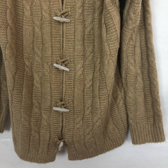 NEW RAGA Timber Trail Toggle Tan Cable Knit Cardigan - Picture 8 of 15